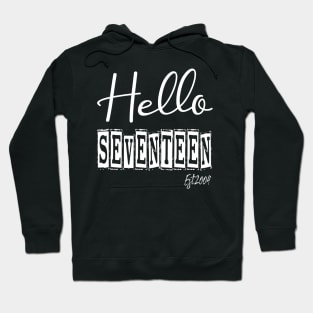 Hello Seventeen Est.2004 17th Funny Birthday Hoodie